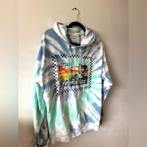 Joshua tree neon riot blue tie-dye hoodie size: medium